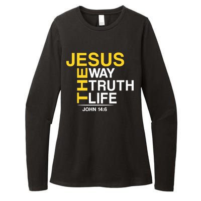 Jesus The Way Truth Life John 14:6 Womens CVC Long Sleeve Shirt