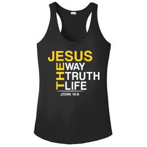 Jesus The Way Truth Life John 14:6 Ladies PosiCharge Competitor Racerback Tank