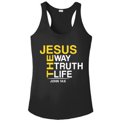 Jesus The Way Truth Life John 14:6 Ladies PosiCharge Competitor Racerback Tank