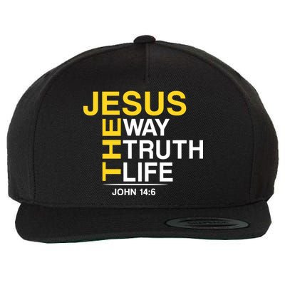 Jesus The Way Truth Life John 14:6 Wool Snapback Cap