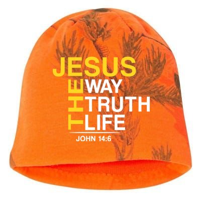 Jesus The Way Truth Life John 14:6 Kati - Camo Knit Beanie