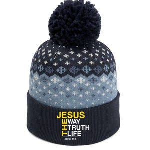 Jesus The Way Truth Life John 14:6 The Baniff Cuffed Pom Beanie