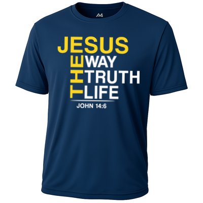 Jesus The Way Truth Life John 14:6 Performance Shirt