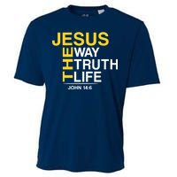 Jesus The Way Truth Life John 14:6 Cooling Performance Crew T-Shirt