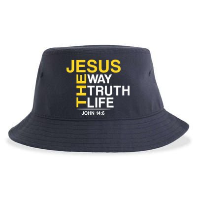 Jesus The Way Truth Life John 14:6 Sustainable Bucket Hat