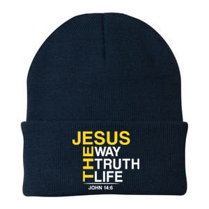 Jesus The Way Truth Life John 14:6 Knit Cap Winter Beanie