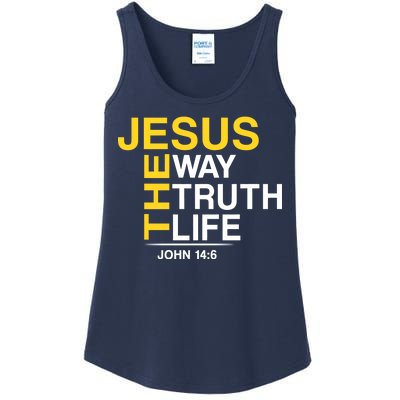 Jesus The Way Truth Life John 14:6 Ladies Essential Tank