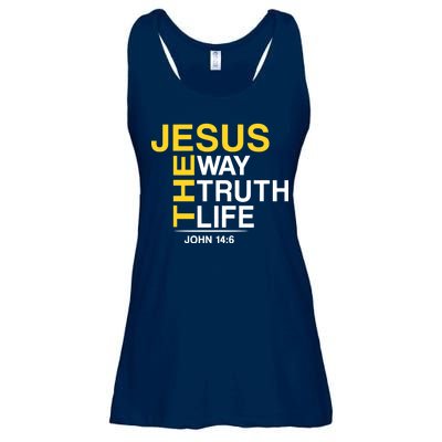 Jesus The Way Truth Life John 14:6 Ladies Essential Flowy Tank