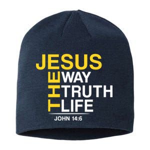 Jesus The Way Truth Life John 14:6 Sustainable Beanie