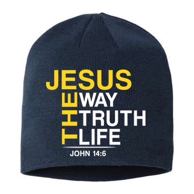 Jesus The Way Truth Life John 14:6 Sustainable Beanie