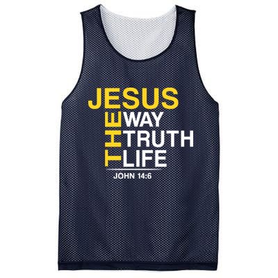 Jesus The Way Truth Life John 14:6 Mesh Reversible Basketball Jersey Tank