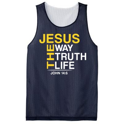 Jesus The Way Truth Life John 14:6 Mesh Reversible Basketball Jersey Tank