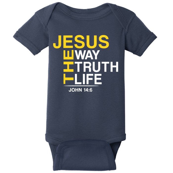 Jesus The Way Truth Life John 14:6 Baby Bodysuit