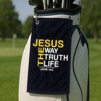Jesus The Way Truth Life John 14:6 Golf Towel