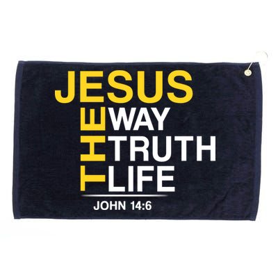 Jesus The Way Truth Life John 14:6 Grommeted Golf Towel