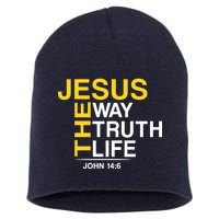 Jesus The Way Truth Life John 14:6 Short Acrylic Beanie