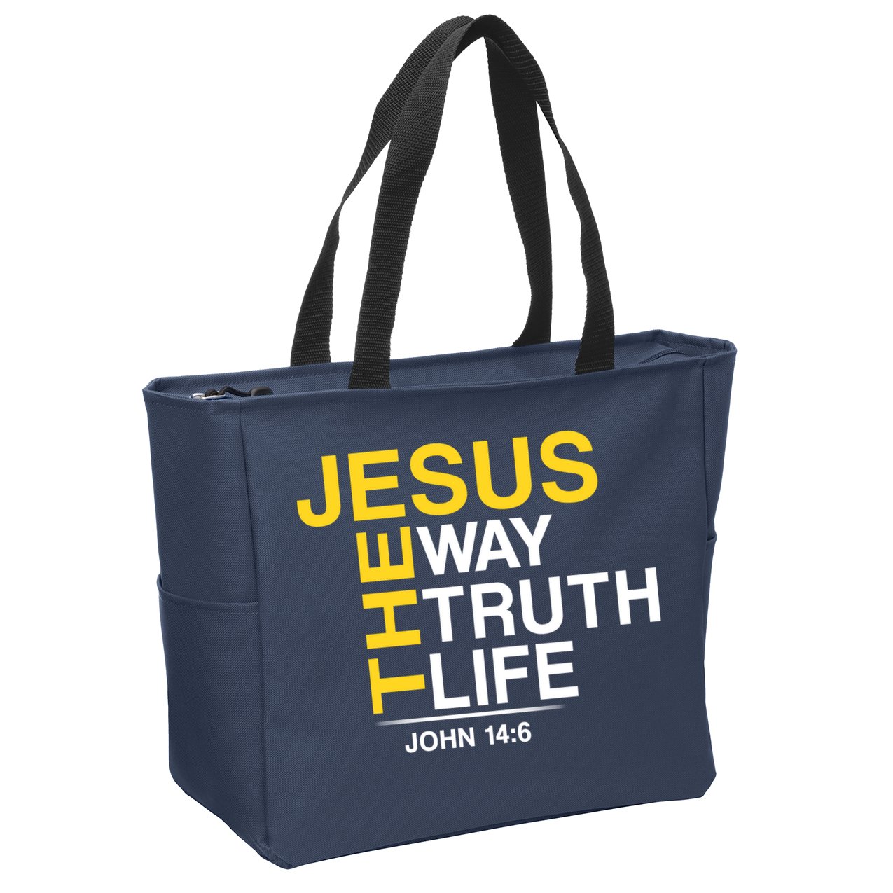 Jesus The Way Truth Life John 14:6 Zip Tote Bag