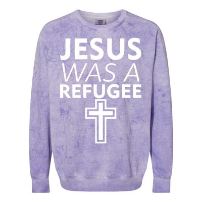 Jesus Was A Refugee Anti Travel Ban Welcome Refugees Colorblast Crewneck Sweatshirt