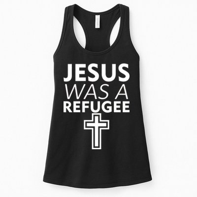 Jesus Was A Refugee Anti Travel Ban Welcome Refugees Womens Tank Top
