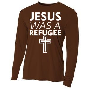 Jesus Was A Refugee Anti Travel Ban Welcome Refugees Cooling Performance Long Sleeve Crew