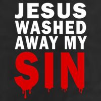 Jesus Washed Away My Sin 7 Panel Mesh Trucker Snapback Hat