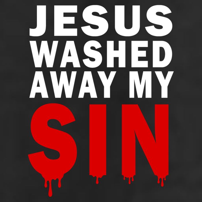 Jesus Washed Away My Sin 7 Panel Mesh Trucker Snapback Hat