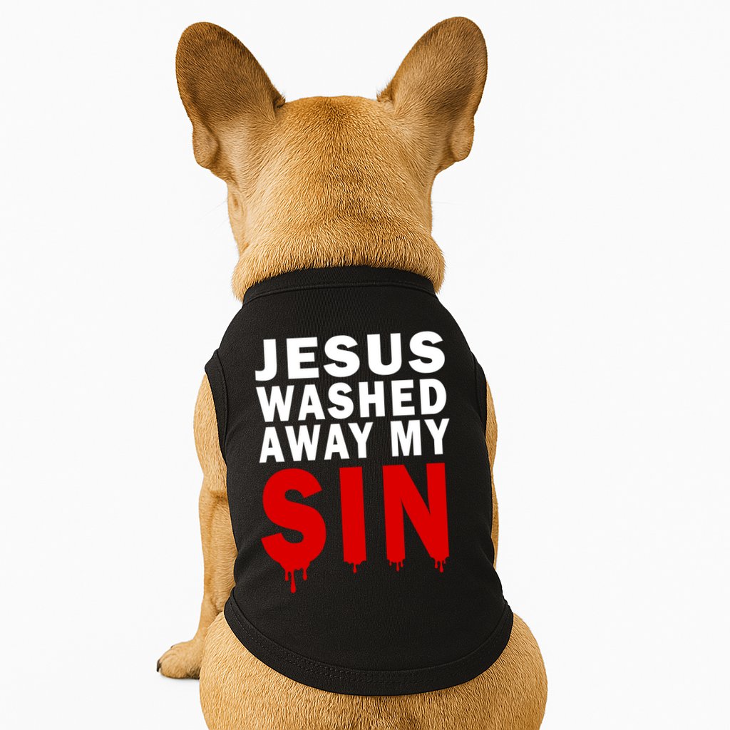 Jesus Washed Away My Sin Doggie Tank