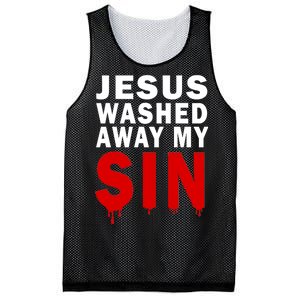 Jesus Washed Away My Sin Mesh Reversible Basketball Jersey Tank