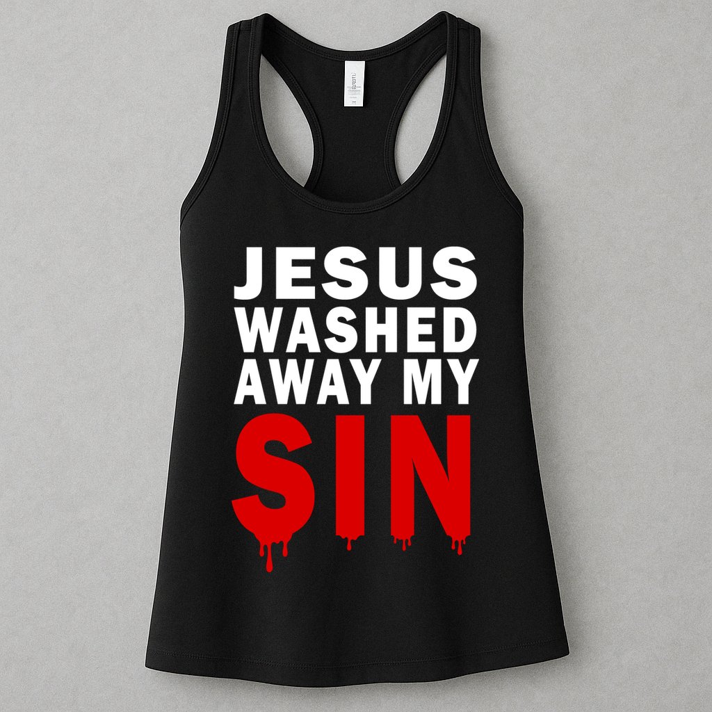 Jesus Washed Away My Sin Womens Tank Top