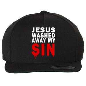 Jesus Washed Away My Sin Wool Snapback Cap