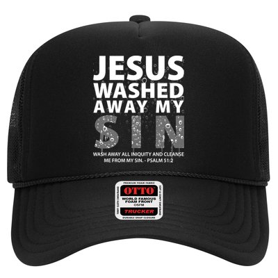 Jesus Washed Away My Sin Catholic Trucker Hat