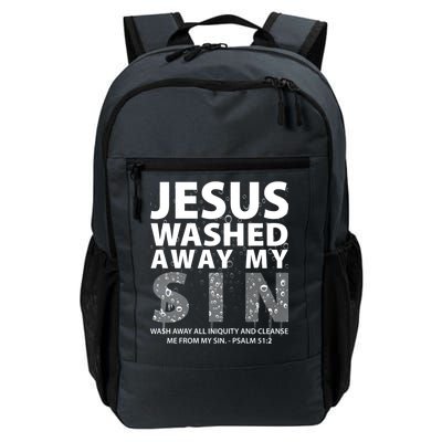 Jesus Washed Away My Sin Catholic Daily Commute Backpack