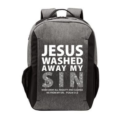 Jesus Washed Away My Sin Catholic Vector Backpack