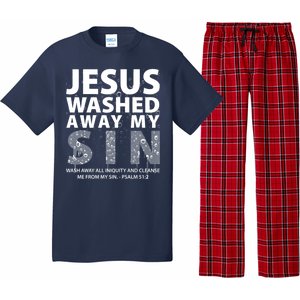 Jesus Washed Away My Sin Catholic Pajama Set