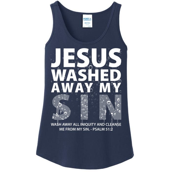 Jesus Washed Away My Sin Catholic Ladies Essential Tank