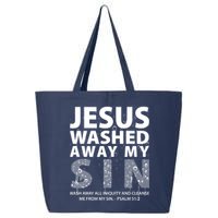 Jesus Washed Away My Sin Catholic 25L Jumbo Tote