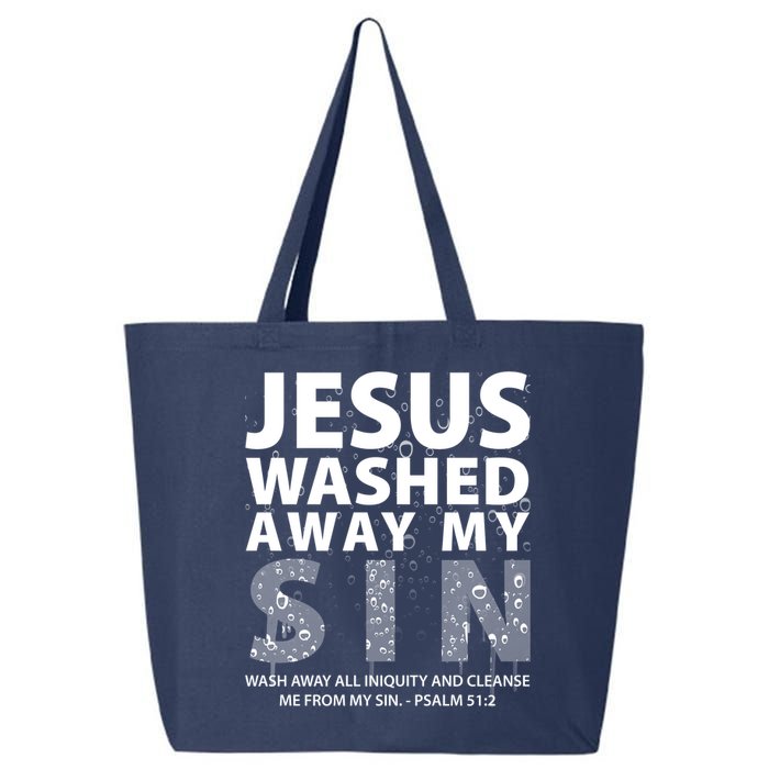 Jesus Washed Away My Sin Catholic 25L Jumbo Tote