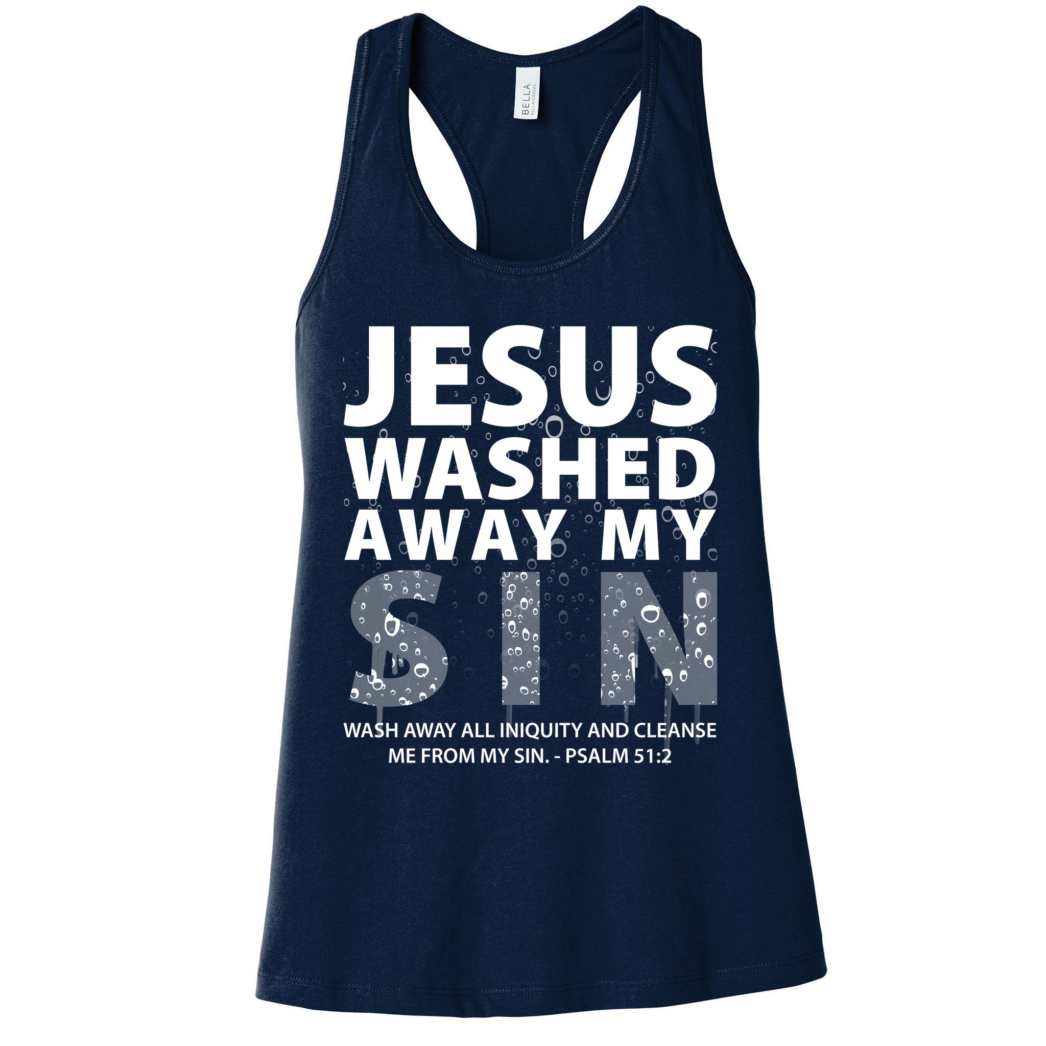 Jesus Washed Away My Sin Catholic Womens Tank Top