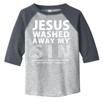 Jesus Washed Away My Sin Catholic Toddler Fine Jersey T-Shirt