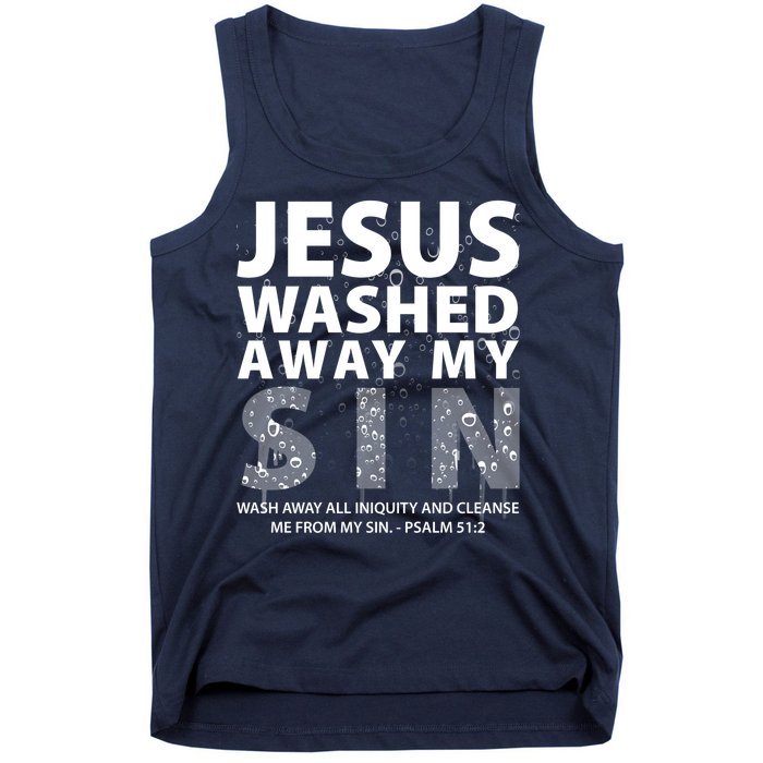 Jesus Washed Away My Sin Catholic Tank Top