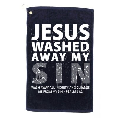 Jesus Washed Away My Sin Catholic Golf Towel
