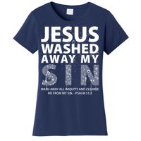 Jesus Washed Away My Sin Catholic Women's T-Shirt