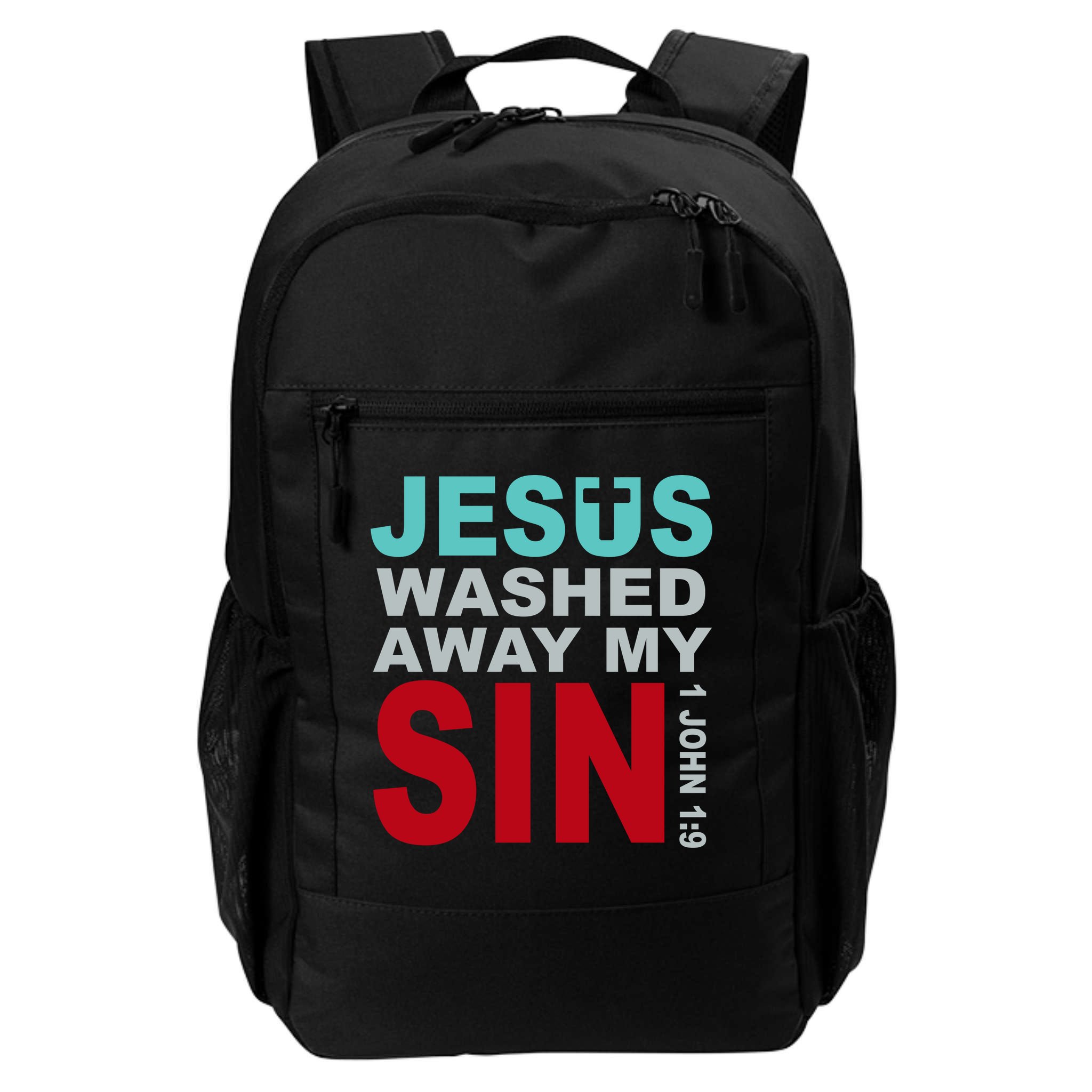 Jesus Washed Away My Sin John 1:9 Backpack