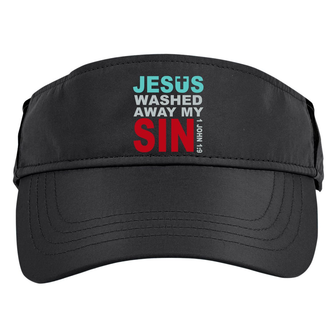 Jesus Washed Away My Sin John 1:9 Adult Drive Performance Visor