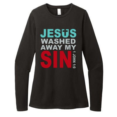 Jesus Washed Away My Sin John 1:9 Womens CVC Long Sleeve Shirt