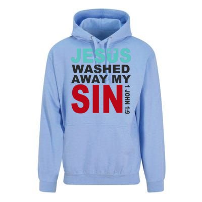 Jesus Washed Away My Sin John 1:9 Unisex Surf Hoodie