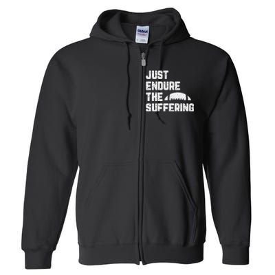 Just Endure The Suffering Football Vintage Full Zip Hoodie