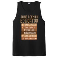 Juneteenth Educator Teach Strength Melanin Teacher PosiCharge Competitor Tank