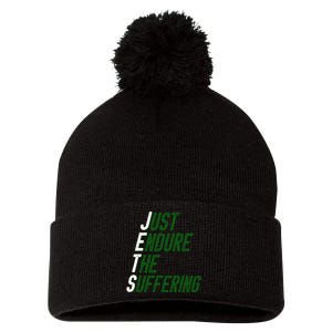 Just Endure The Suffering Pom Pom 12in Knit Beanie