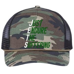 Just Endure The Suffering Retro Rope Trucker Hat Cap